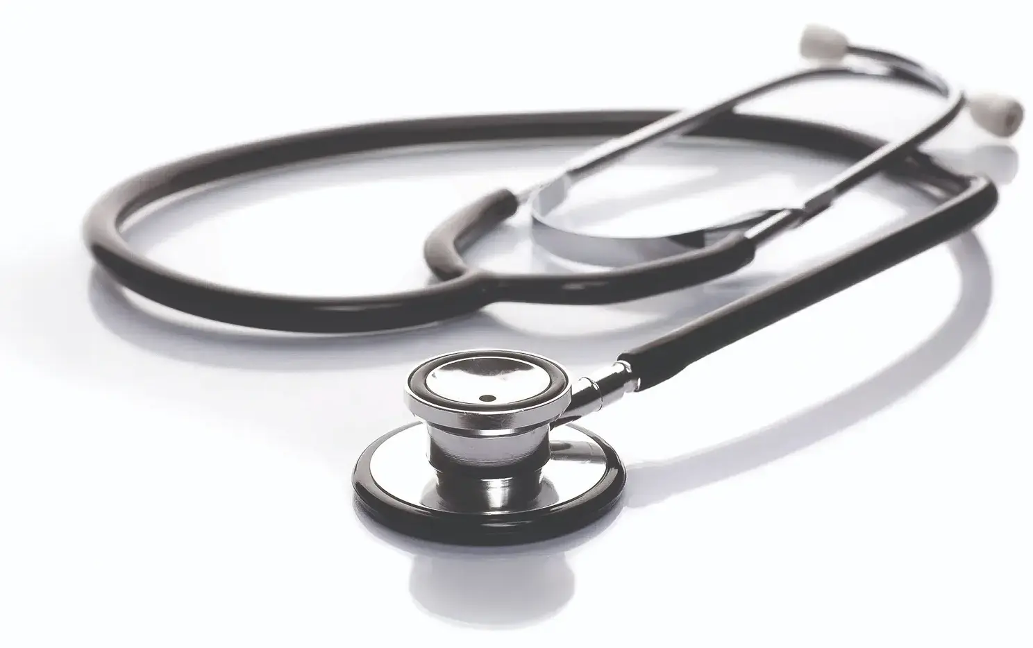 Image of a black and silver stethoscope